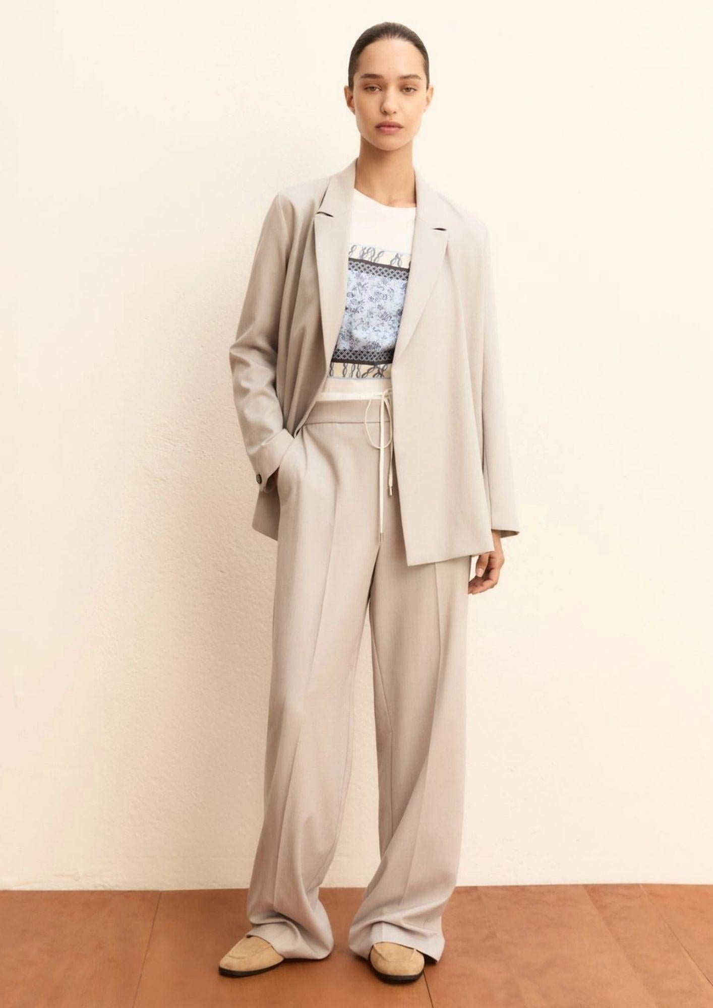 Emme Marella T-Shirt Donna Bianca Stampa Blu Foulard 2615971051200 001 EMME MARELLA 