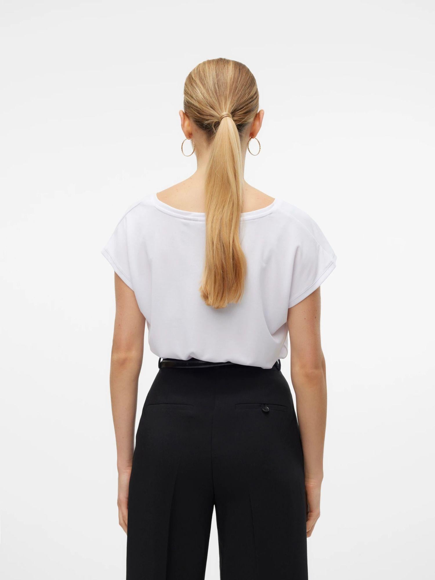 Vero Moda Top Donna Filli Bianco 10247666 Bright White VERO MODA 