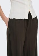 Jacqueline De Yong Pantalone Donna Leslie Marrone 15374331 Chocolate Brown JACQUELINE DE YONG 
