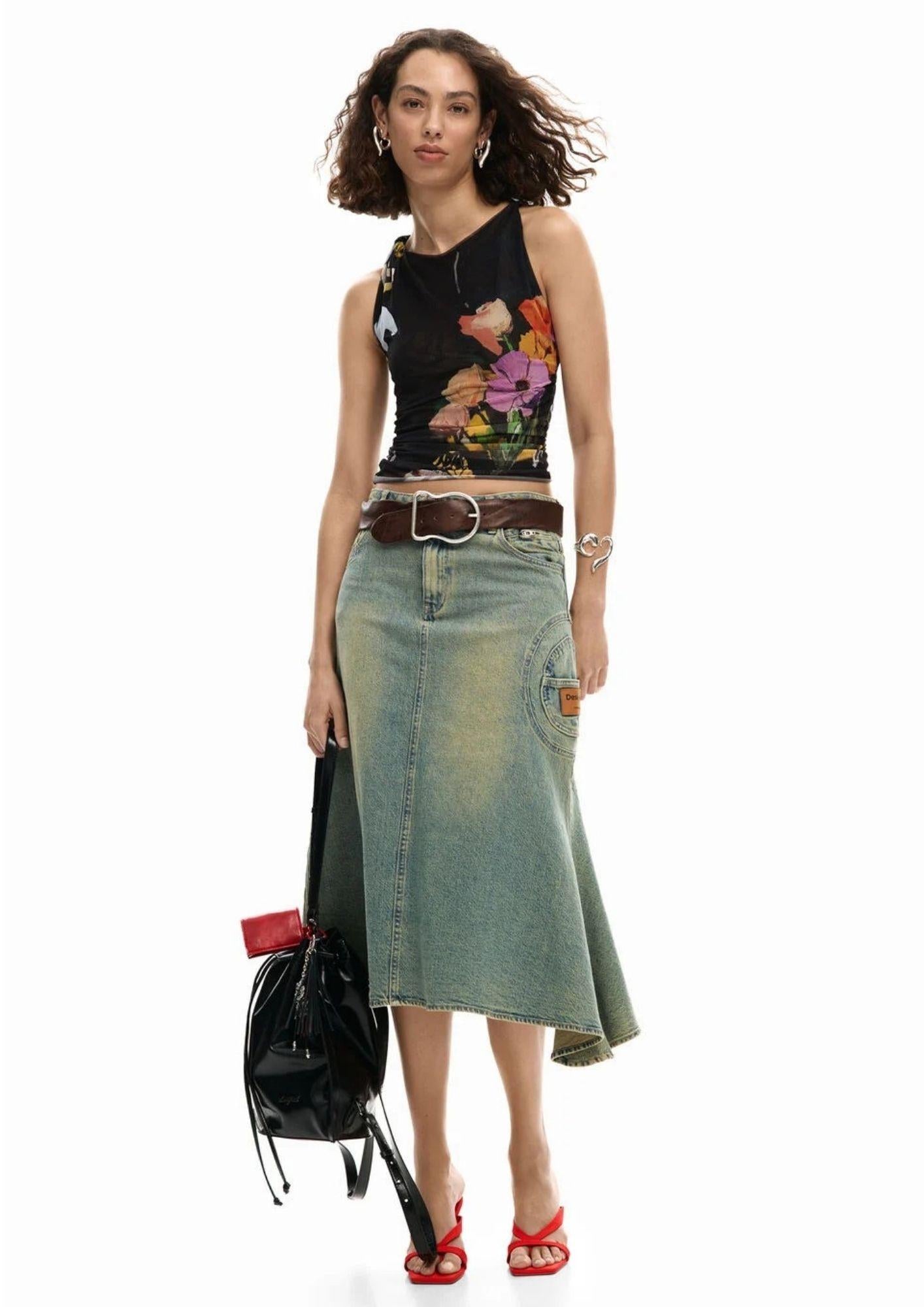 Desigiual T-Shirt Donna Bruselas Nera 26SWTK14 2000 DESIGUAL 