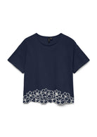 Vero Moda T-Shirt Donna Noah Blu Navy 10342965 Navy Blazer White VERO MODA 