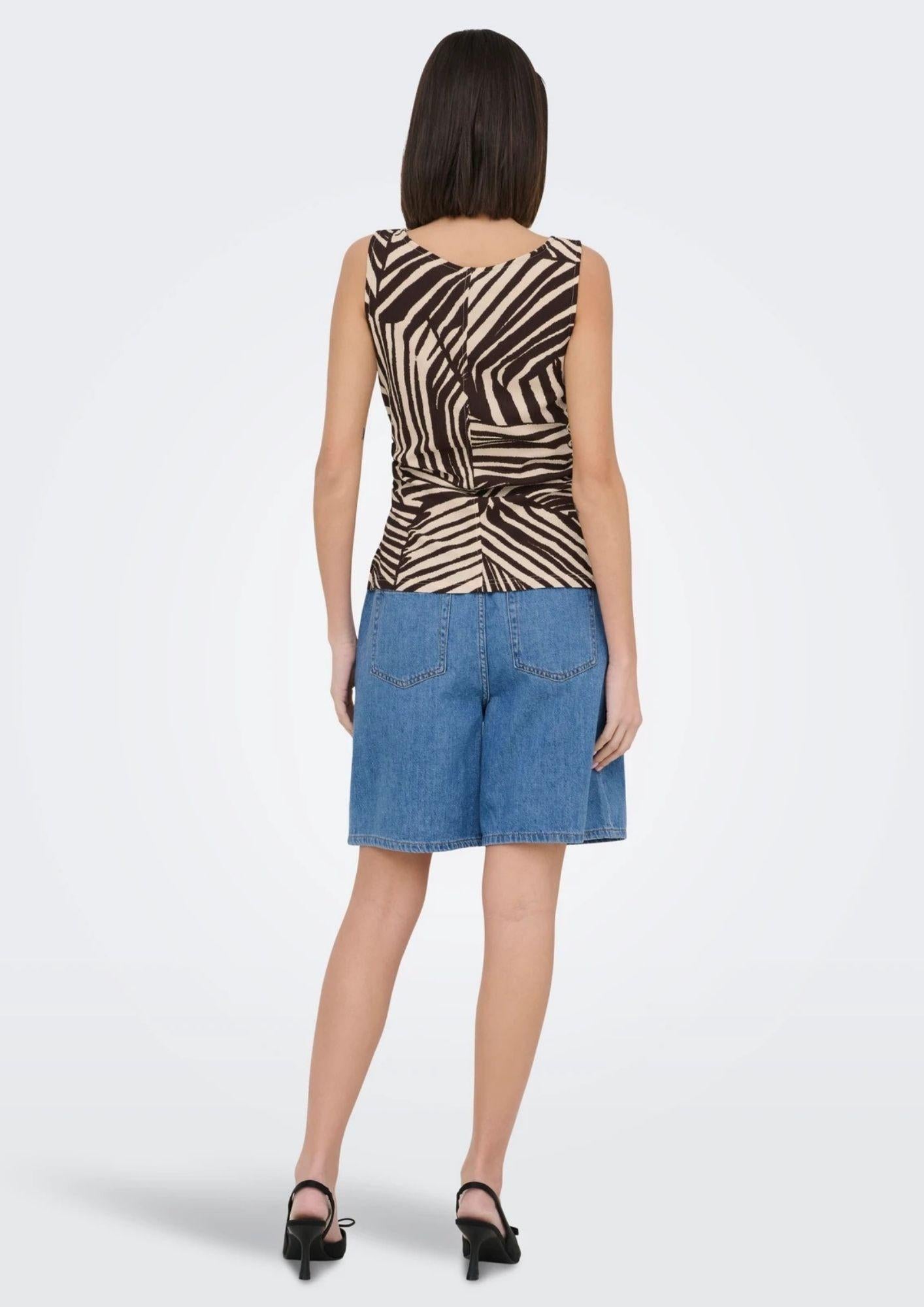 Jacqueline De Yong Top Donna Debbie Sabbia e Marrone 15371547 Sandshell CHOCOLATE JACQUELINE DE YONG 