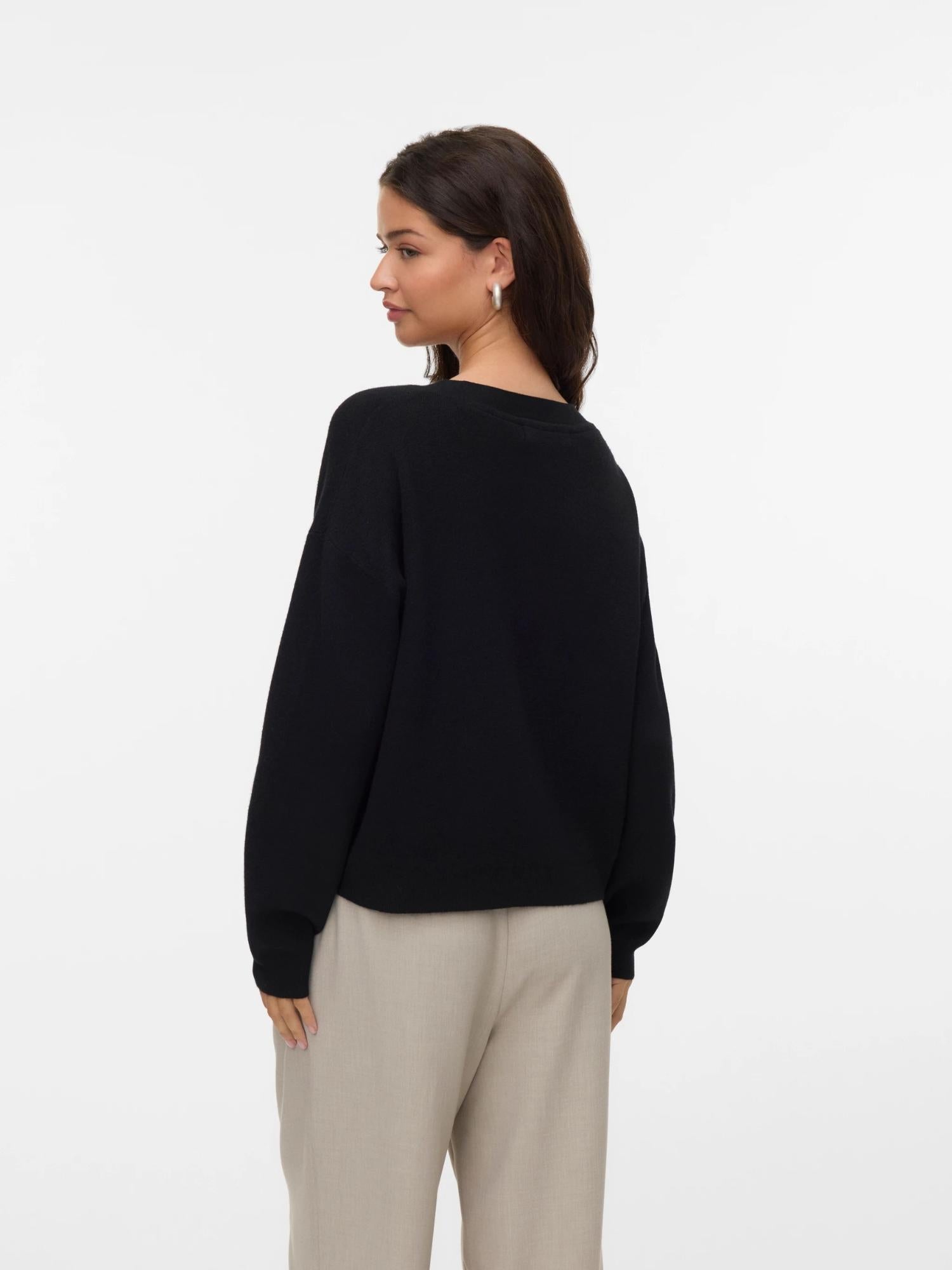 Vero Moda Cardigan In Maglia Donna Saba Nero 10331794 Black VERO MODA 