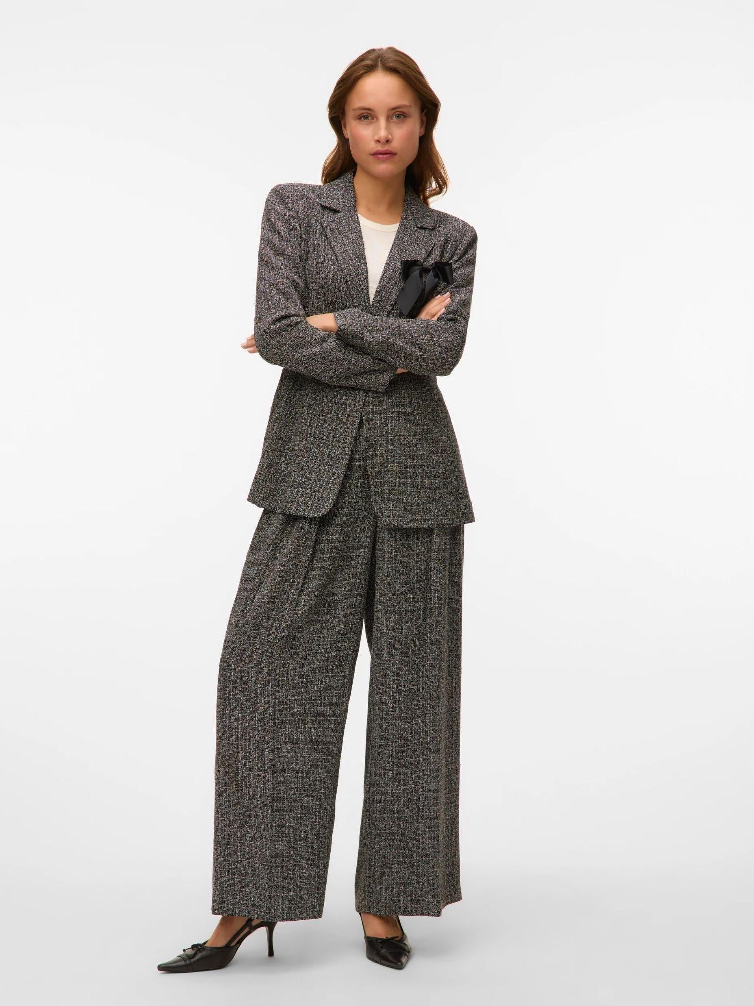 Vero Moda VMPERLE Pantaloni formali Donna Nero sale e pepe 10336076 Black VERO MODA 