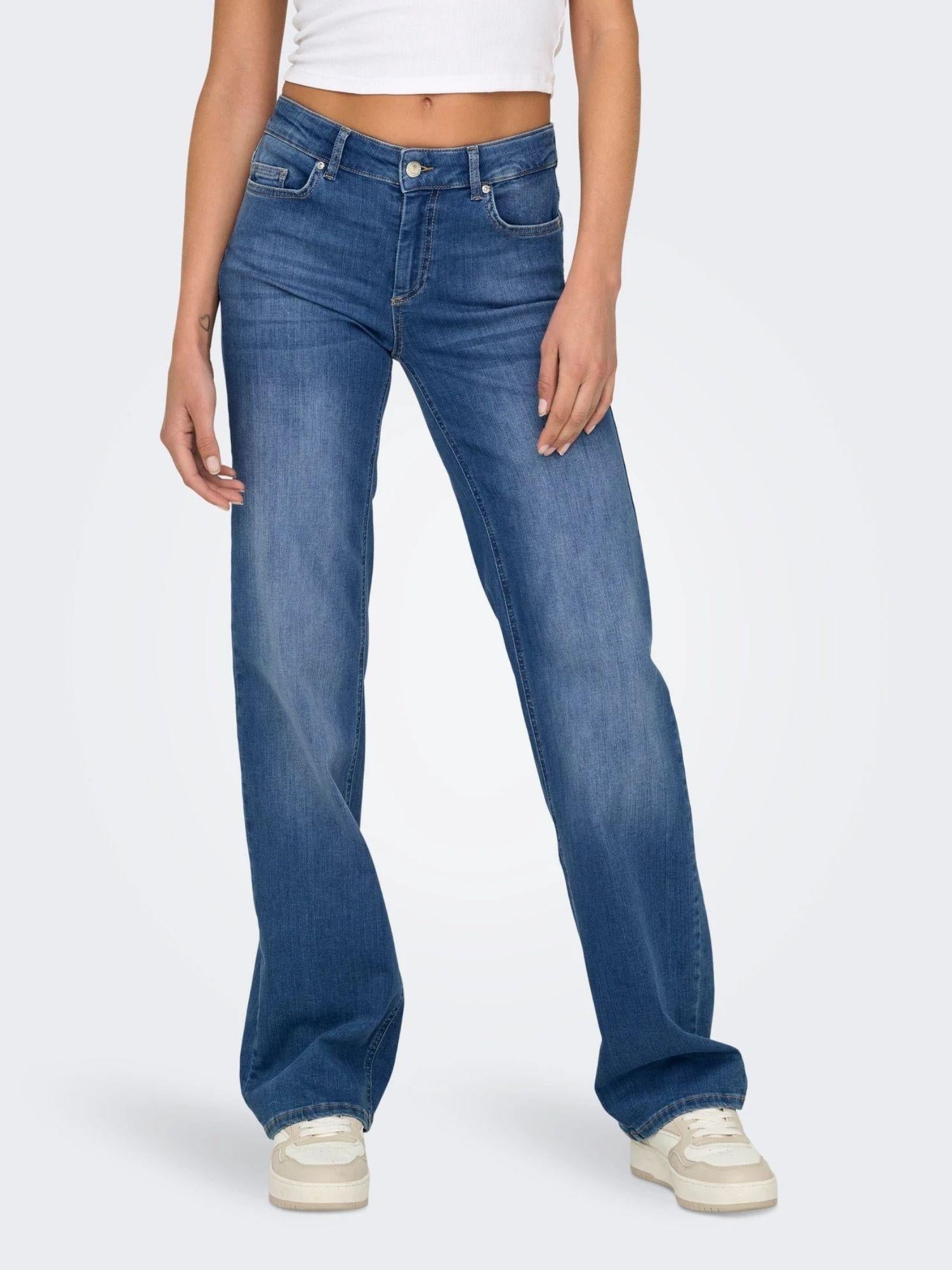 Only Jeans Donna Medium Blue Straight Fit Onlblush 15330787 Medium Blue Denim ONLY 