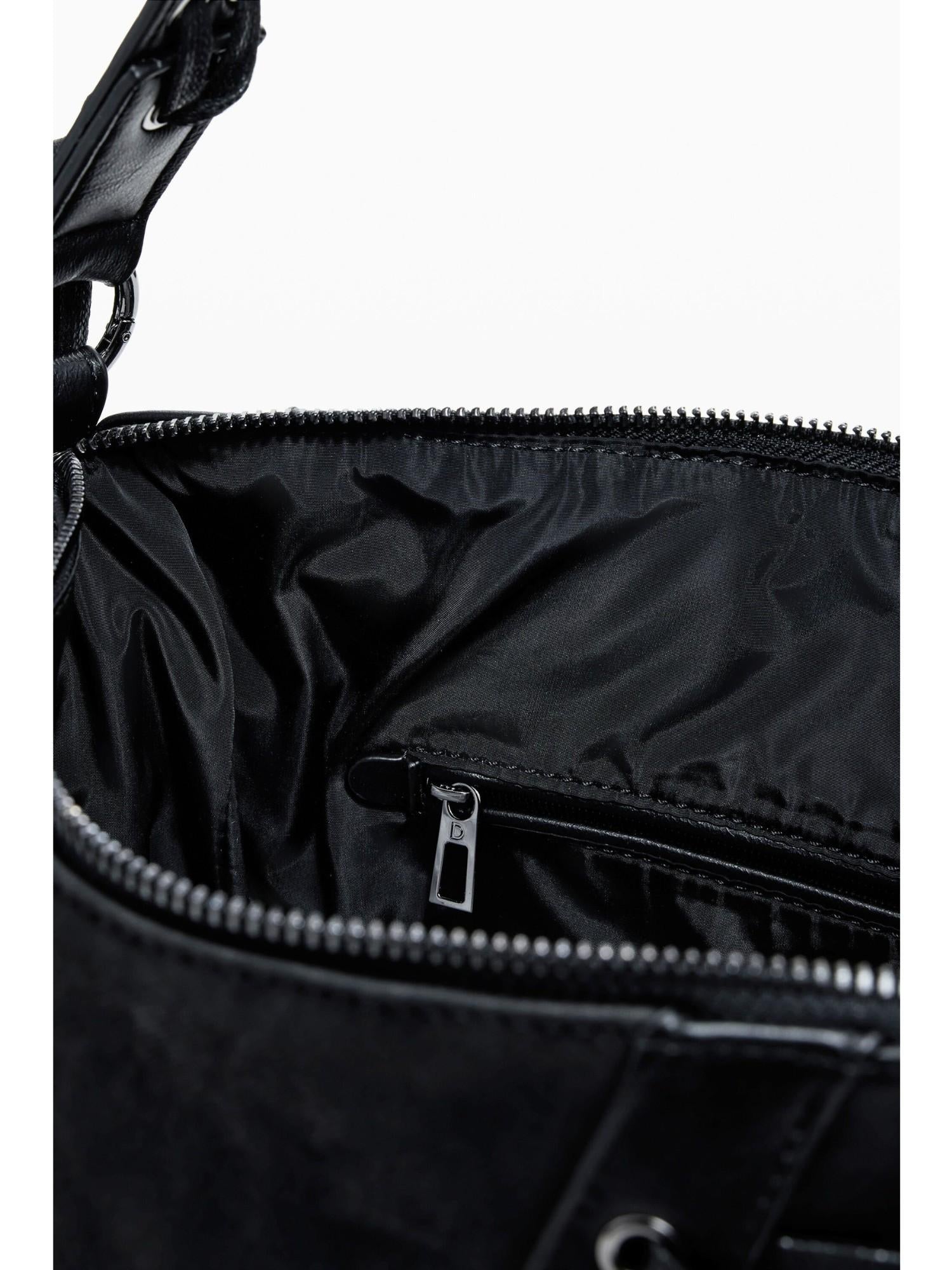 Desigual Borsa a tracolla effetto pelle media Donna Nero 25WAXP79 2000 DESIGUAL 