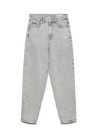 Vero Moda Jeans Donna Tessa A Vita Alta Mom Fit Grigio Chiaro Denim 10308860 Light Grey Denim VERO MODA 