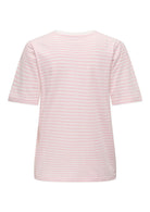 Only T-Shirt Donna Happy Bianca e Rosa 15370117 Cloud Dancer Romance rose ONLY 