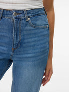 Vero Moda Jeans Donna Mom Fit Vita Alta Medium Blue VMTessa 10297655 Medium Blue Denim VERO MODA 