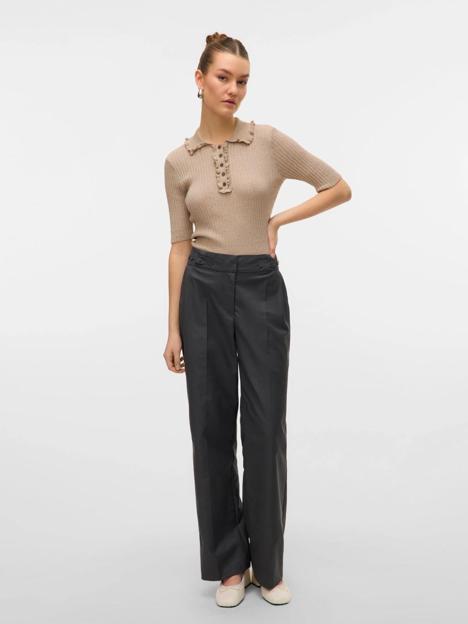 Vero Moda VMNIKKI Pantaloni formali Donna Dark Grey Melange 10332058 Dark Grey Melange VERO MODA 