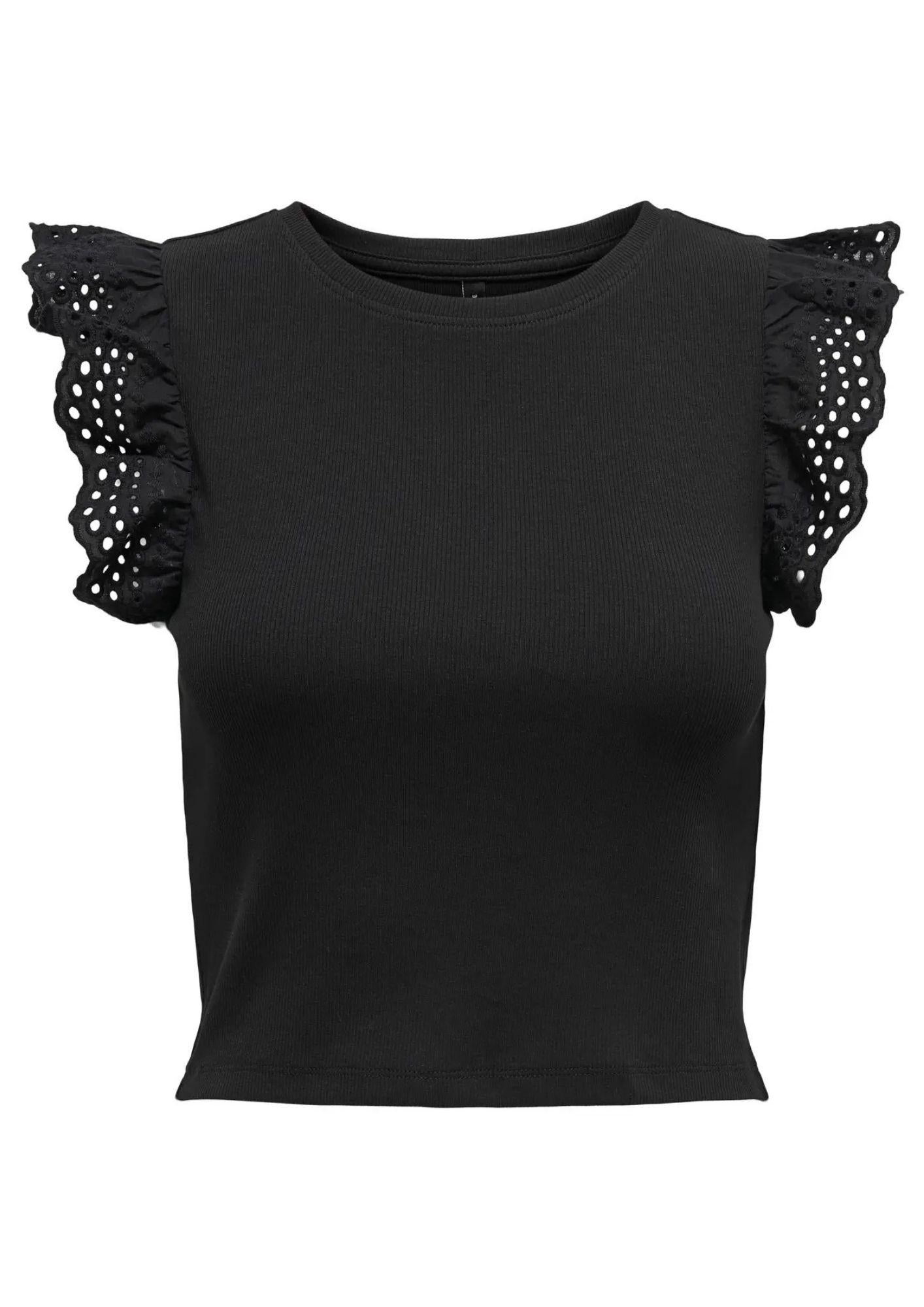 Only Top Donna Mathilda Nero 15308890 Black ONLY 