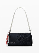 Desigual Borsa a tracolla effetto pelle ricamata media Donna Nero 25WAXPBD 2000 DESIGUAL 