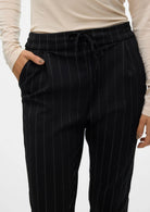 Vero Moda Pantalone Donna Eva Nero Gessato 10197909 Black SNOW WHITE PINSTRIPE VERO MODA 