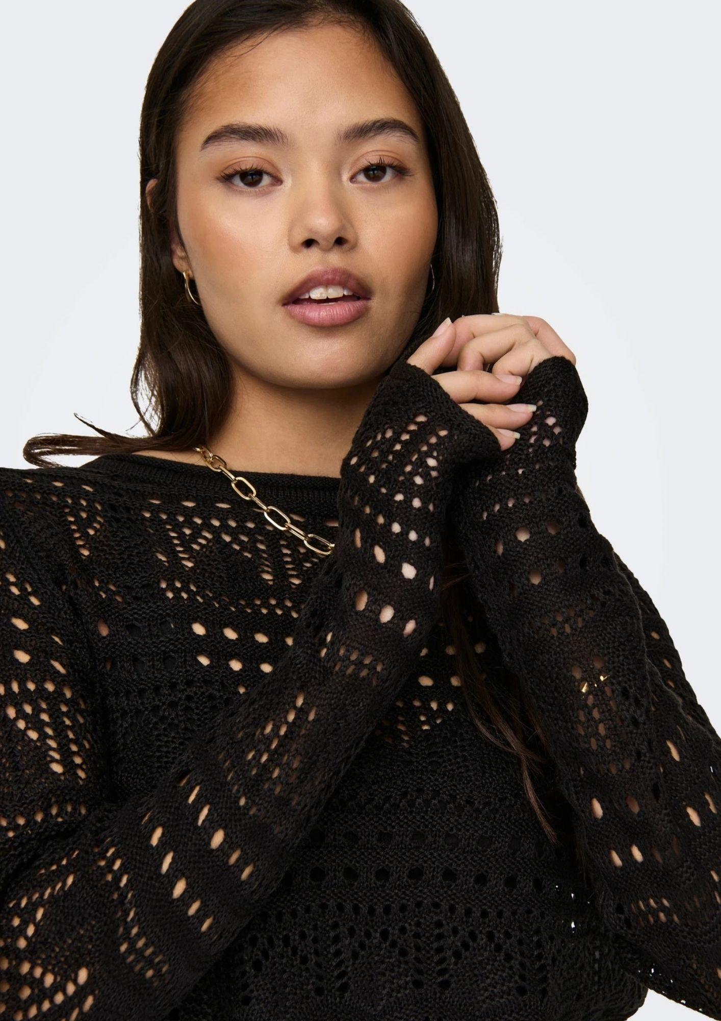 Jacqueline De Yong Maglia Donna Sun Nera 15287384 Black JACQUELINE DE YONG 