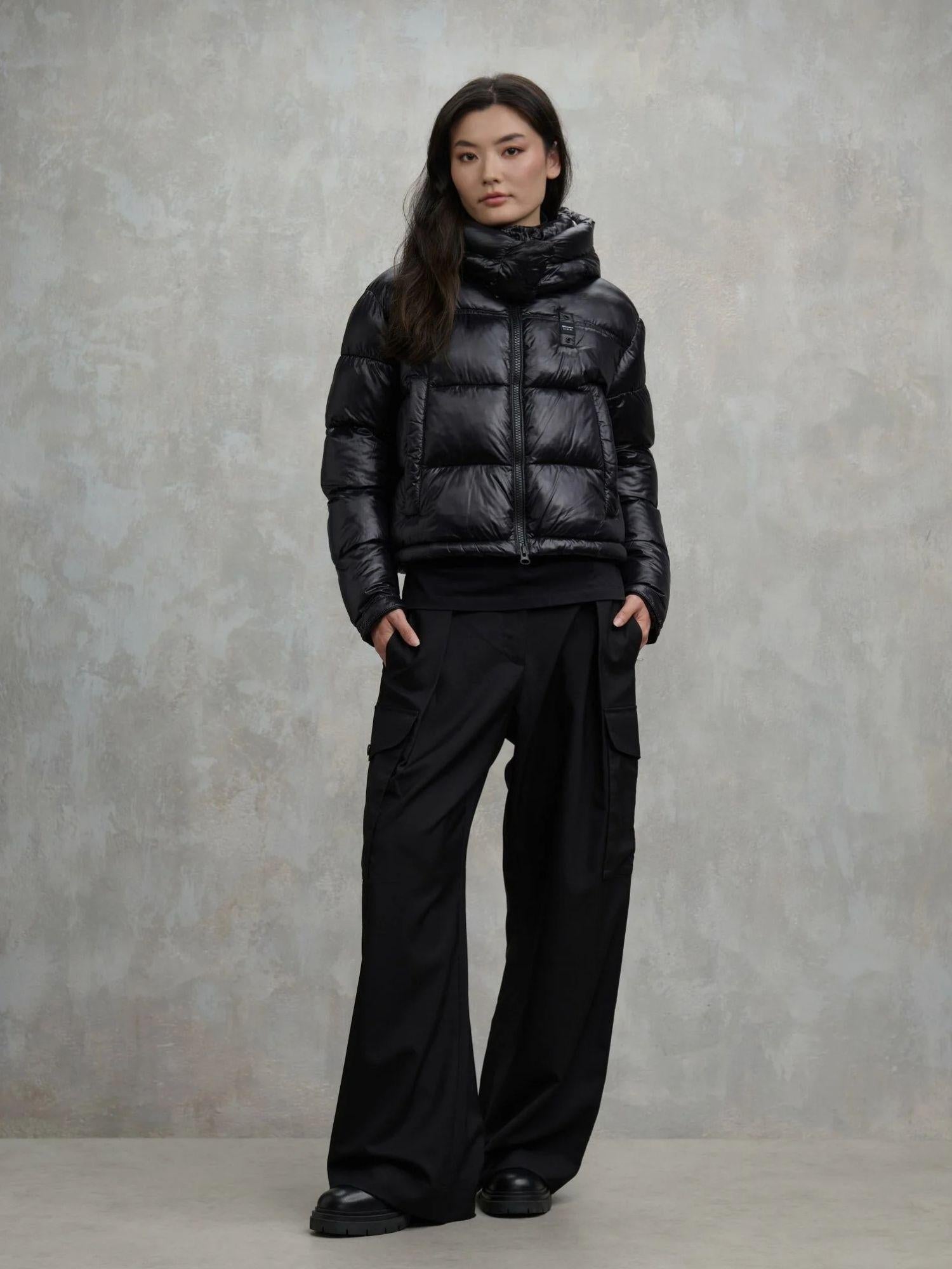 Blauer Giacca Invernale Donna Gloria Nera con Interno Beige BLDC02170 6648 999 BLAUER 