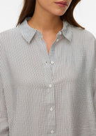 Vero Moda Camicia Donna Kaja Bianca Righe Nere 10340687 Snow White Amanda Black VERO MODA 