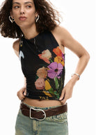 Desigiual T-Shirt Donna Bruselas Nera 26SWTK14 2000 DESIGUAL 