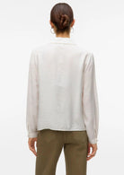 Vero Moda Camicia Donna Falina Bianca 10330306 Snow White PEARL NECKLINE VERO MODA 