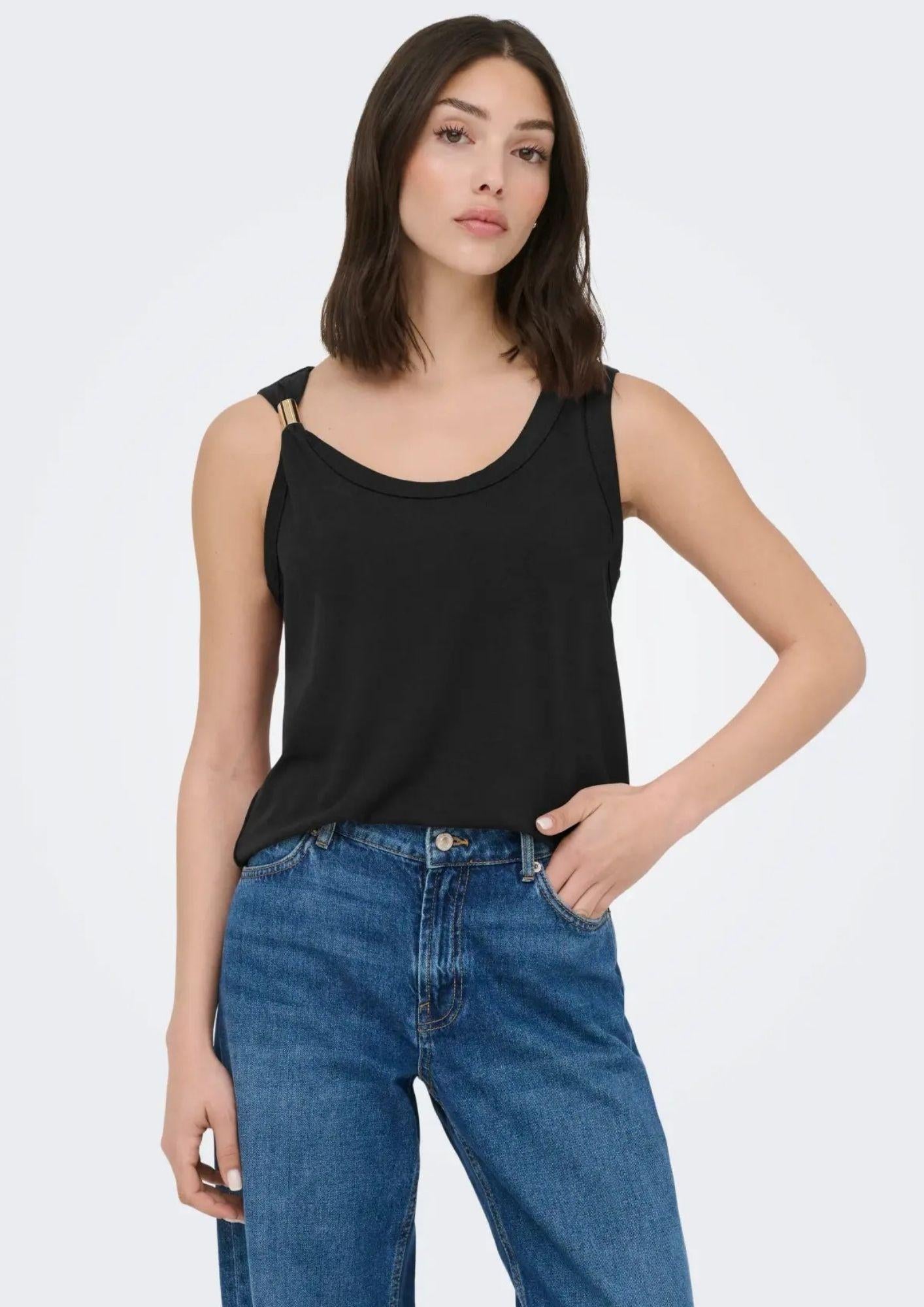 Jacqueline De Yong Top Donna Uffa Nero 15369973 Black JACQUELINE DE YONG 