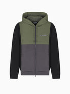 EA7 Emporio Armani Felpa con cappuccio Athletic Colour Block in nylon e misto viscosa Uomo Verde 7M000938 AF17003 U8100 EA7 EMPORIO ARMANI 