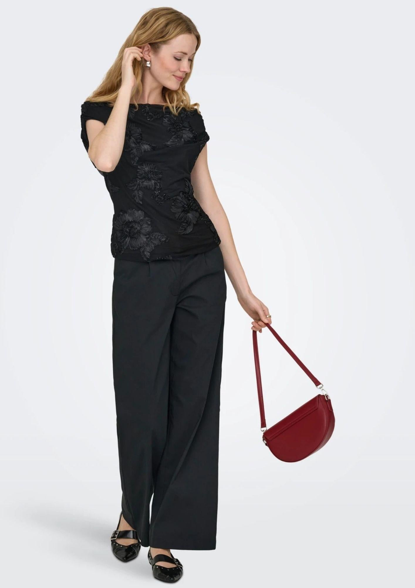 Jacqueline De Yong Pantalone Donna Mio Nero 15363391 Black JACQUELINE DE YONG 