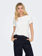 Jacqueline De Yong T-Shirt Donna Bianco Jdycathinka 15158450 Cloud Dancer JACQUELINE DE YONG 