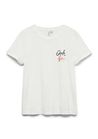 Vero Moda Top Donna Ikami Bianco con Stampa Oh la la 10340181 Snow White OH LA LA VERO MODA 