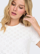 Jacqueline De Yong T-Shirt Donna Bianco Jdycathinka 15158450 Cloud Dancer JACQUELINE DE YONG 