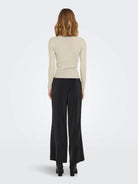 Jacqueline De Yong Maglione Donna Plum Bianco Eggnog 15277223 Eggnog JACQUELINE DE YONG 
