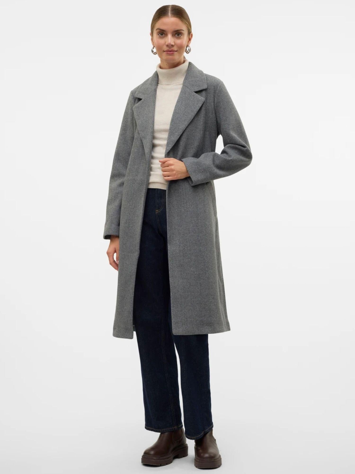 Vero Moda Cappotto Donna Fortuneaya Grigio Medio 10278330 Medium Grey Melange VERO MODA 