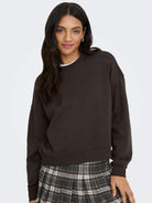 Only ONLBEST Felpa girocollo Donna Marrone Chocolate Torte 15338727 Chocolate Torte ONLY 