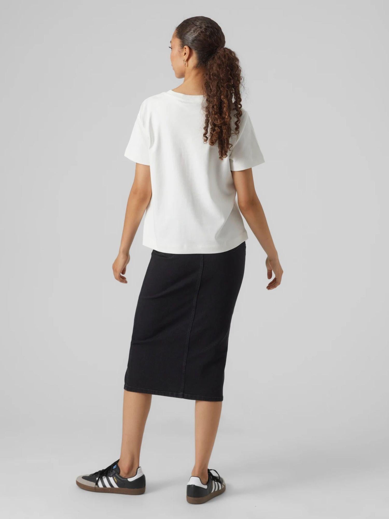 Aware T-Shirt Donna Bianco Awnaima 10294544 Snow White VERO MODA 