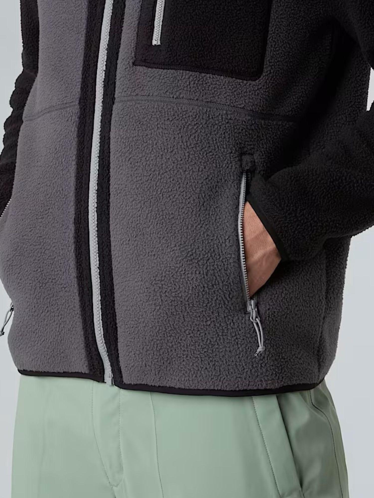 The North Face Giacca In Pile Uomo Yumiori Con Cerniera Integrale Grigio Antracite Nero Grigio Monumento NF0A883R WVO THE NORTH FACE 