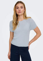 Jaqueline De Yong maglia Donna Bodilla Blu Cashmere 15334641 Cashmere Blue W. SILVER JACQUELINE DE YONG 
