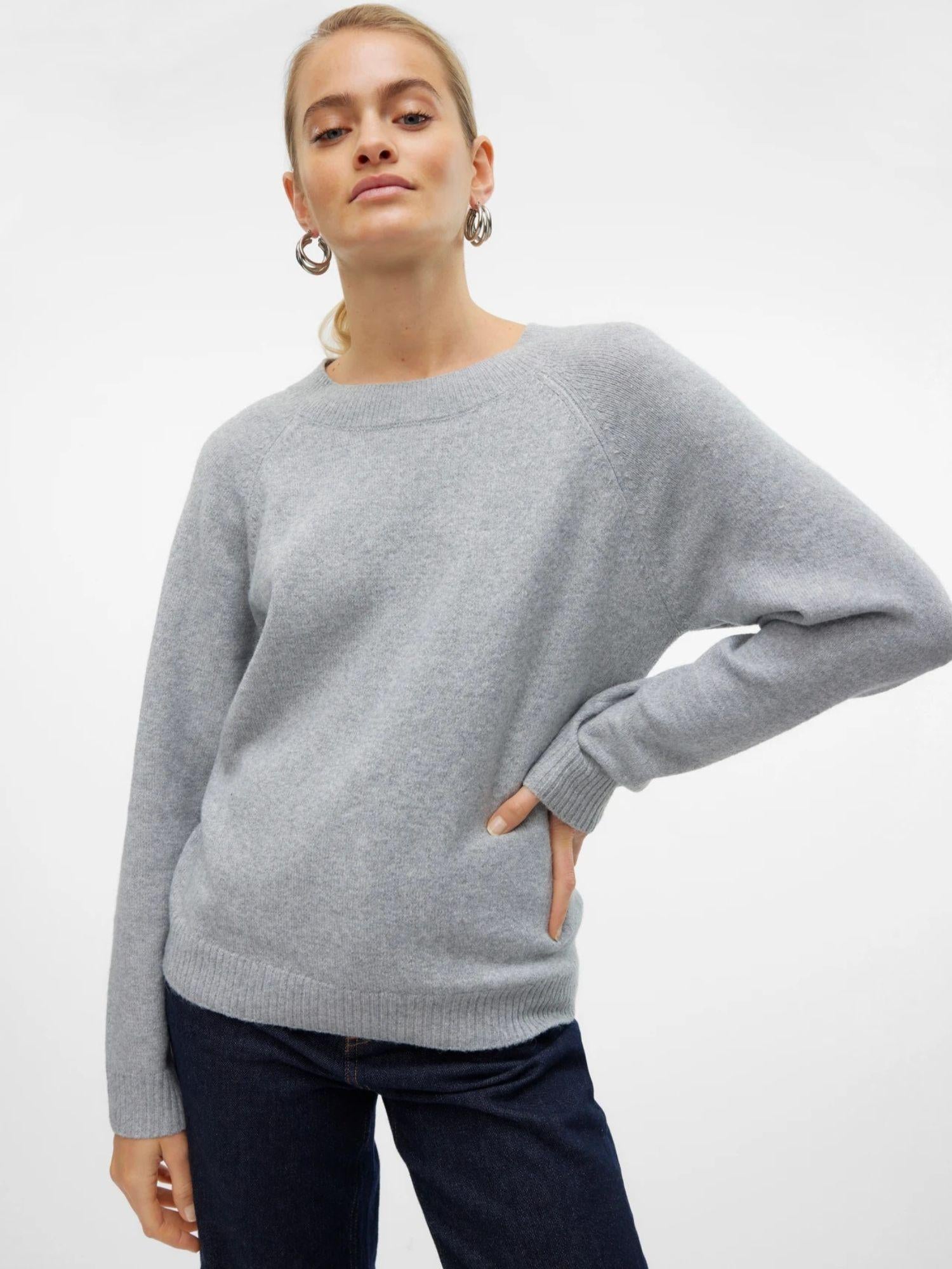 Vero Moda Maglia Donna Doffy Grigio Chiaro 10201022 Light Grey Melange VERO MODA 