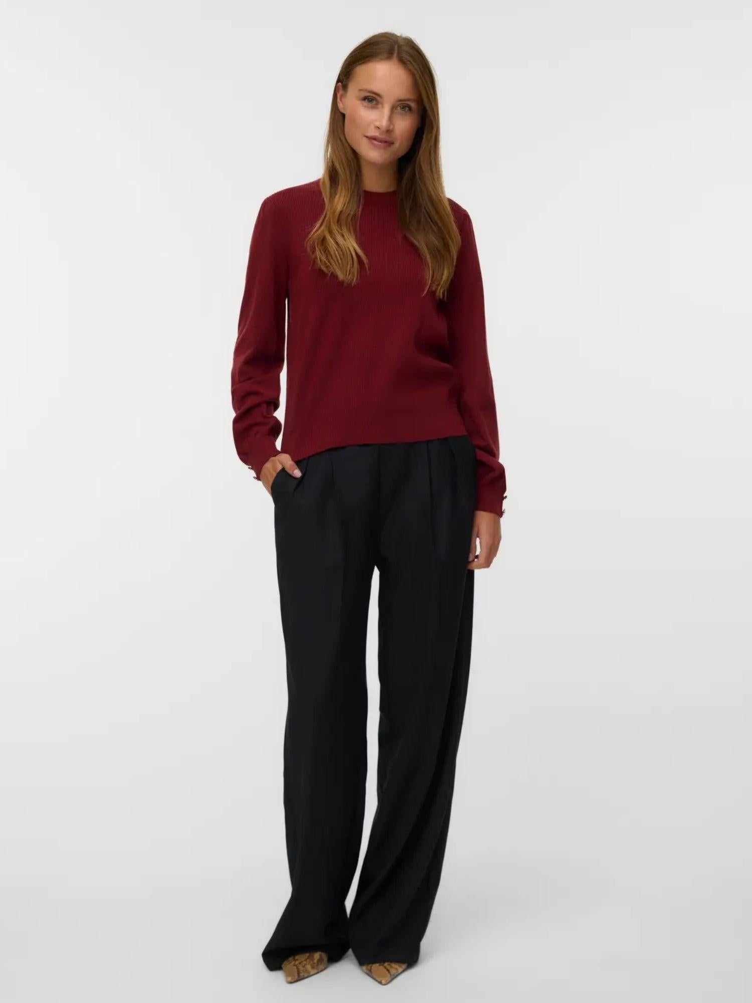 Vero Moda VMHOLLYKARIS Maglione Donna Syrah 10331441 Syrah VERO MODA 