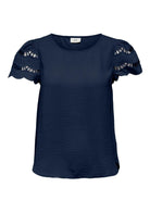 Jacqueline De Yong Top Donna Hannah Blu 15312609 Black Iris JACQUELINE DE YONG 