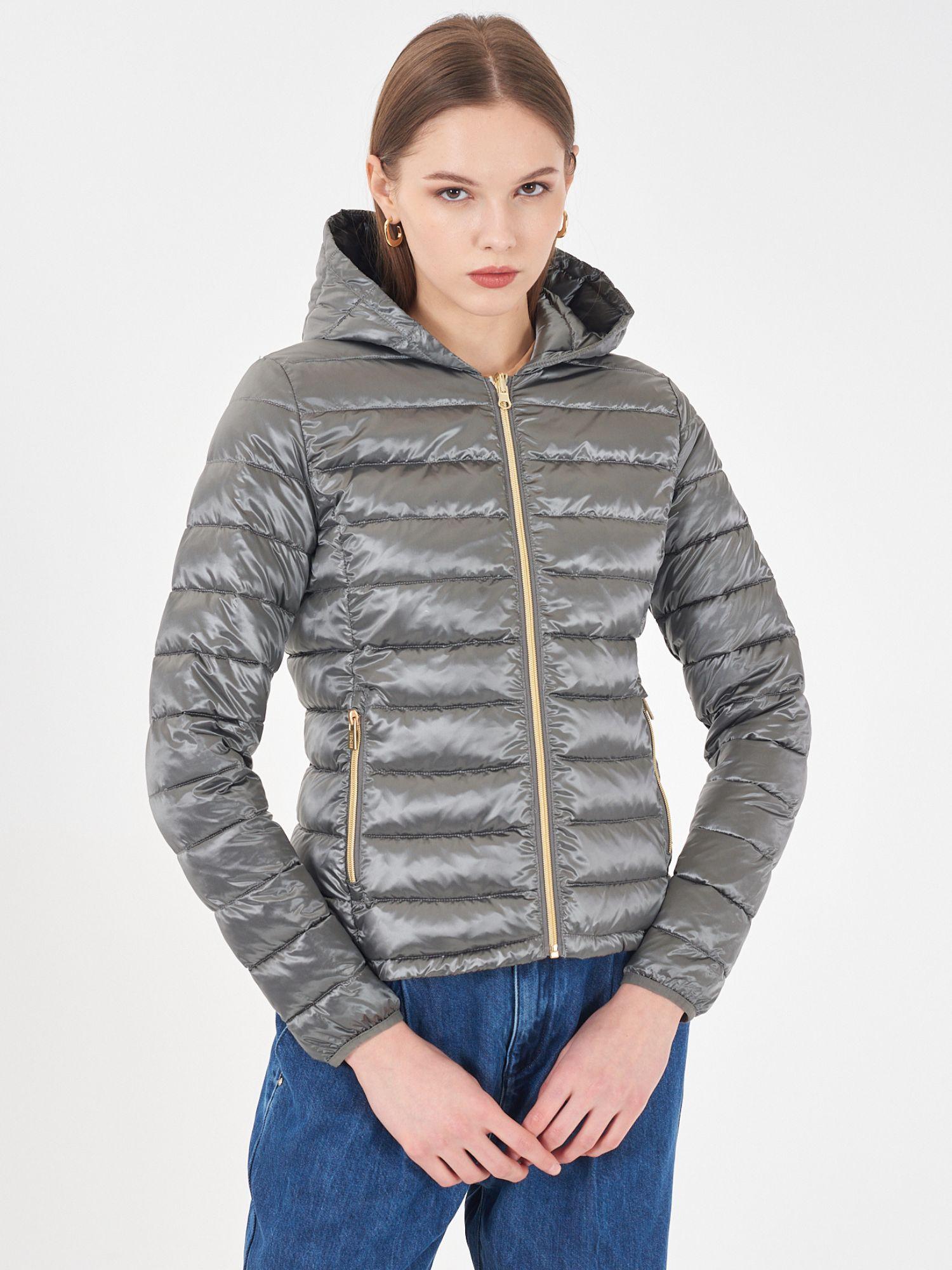 Yes Zee Parka Donna con Giubbino Trapuntato Interno Grigio O069 NU00 0809 YES ZEE 