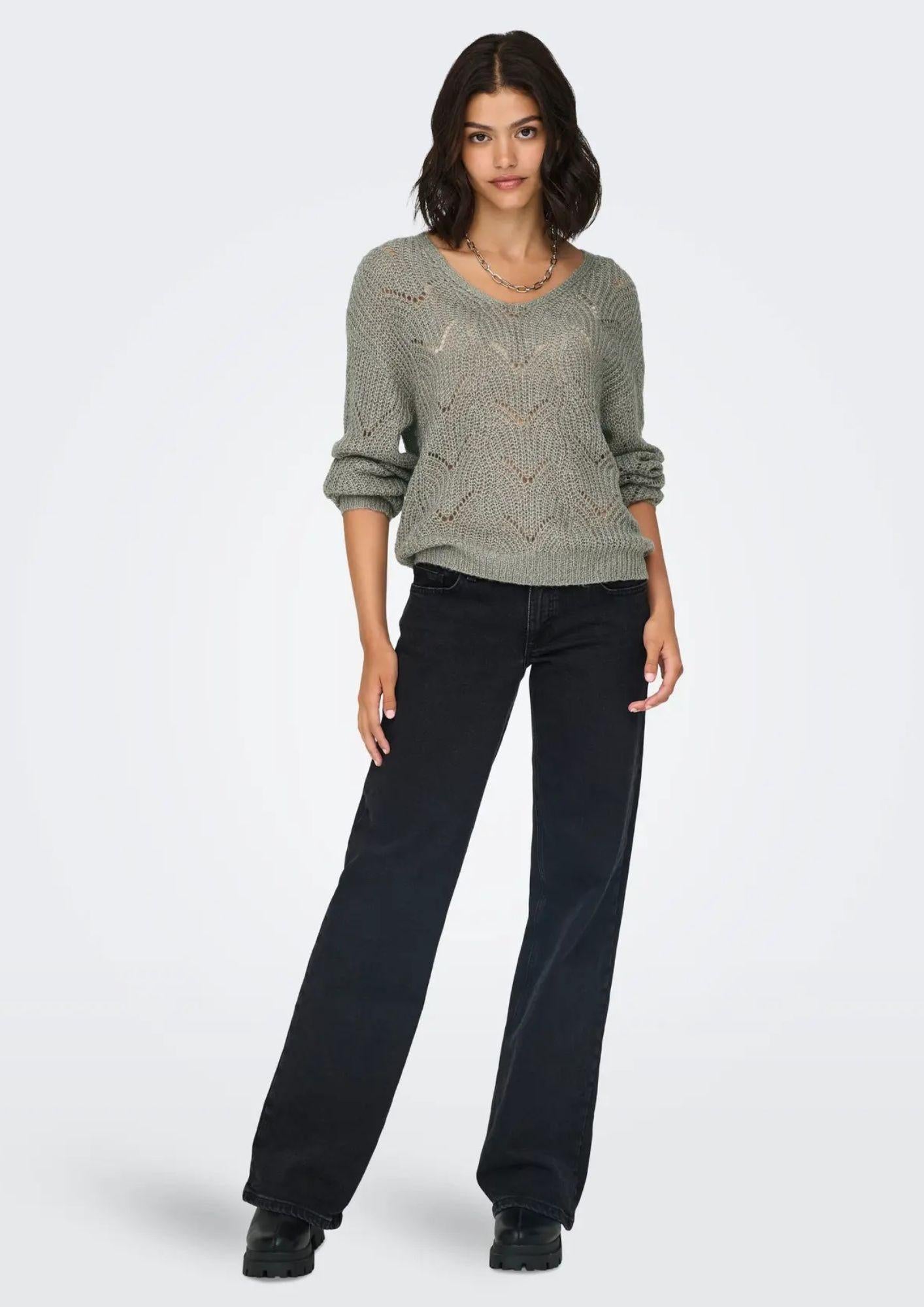 Jacqueline De Yong Maglia Donna Badut Argento 15302387 December Sky SILVER LUREX JACQUELINE DE YONG 
