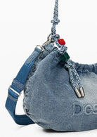 Desigual Borsa Donna Bag Half Logo Denim Waverly Blu Denim Chiaro 26SAXD05 5005 DESIGUAL 