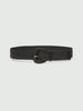 Adelchi Black Women's High Raffia Belt