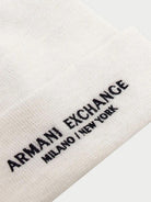 Armani Exchange Cappello Uomo Bianco Beanie Milano New York XM001637 AF16950 U0009 ARMANI EXCHANGE 
