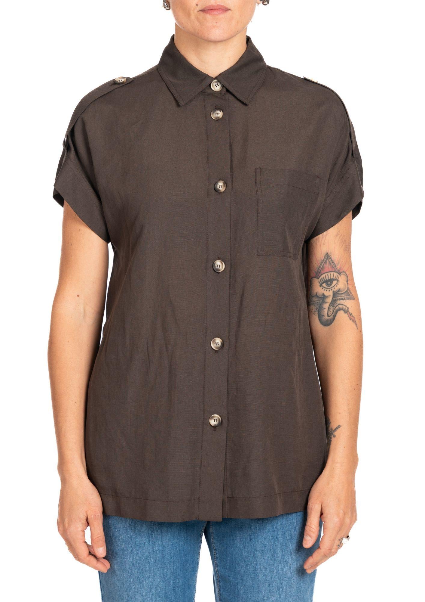 Diana Gallesi Camicia Donna Marrone 5056R003067N 22 DIANA GALLESI 