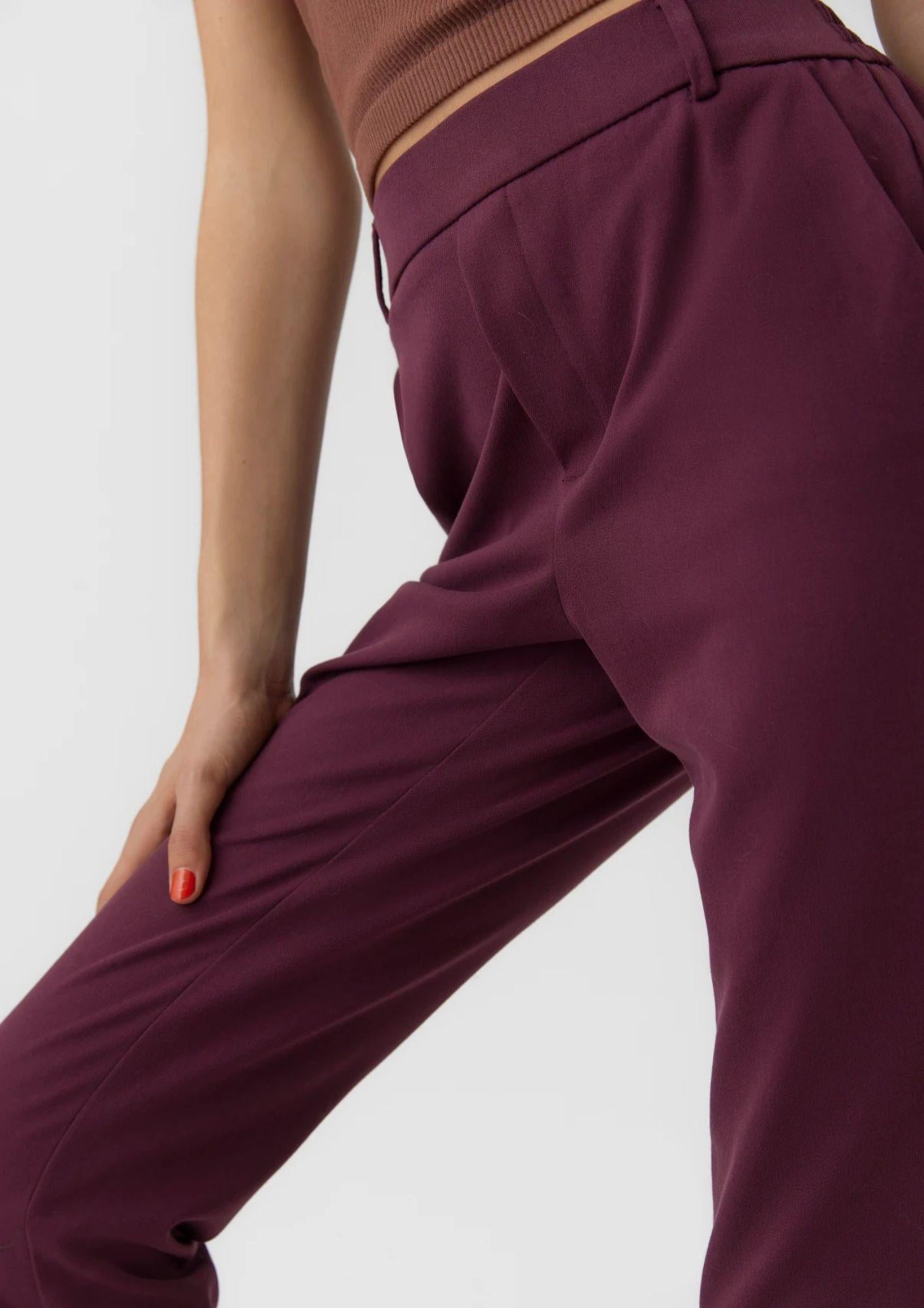 Vero Moda VMMAYA Vita media Pantaloni Donna Viola 10225280 Winetasting VERO MODA 