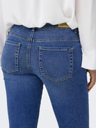 Only ONLREESE Jeans Flared Fit Donna Light Medium Blue Denim 15309845 Light Medium Blue Denim ONLY 