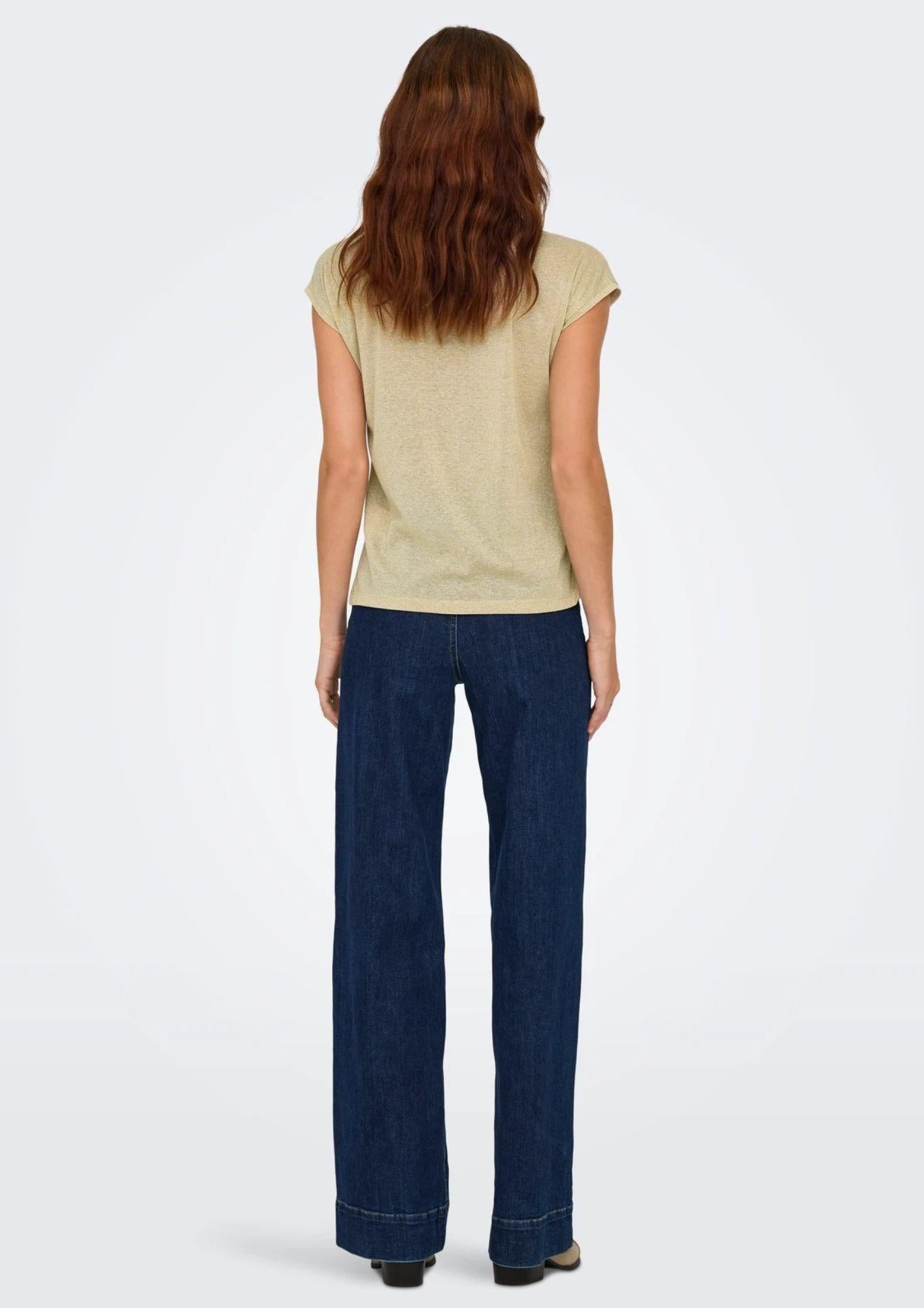 Top Only Donna Silvery Oro 15136069 Gold Colour ONLY 