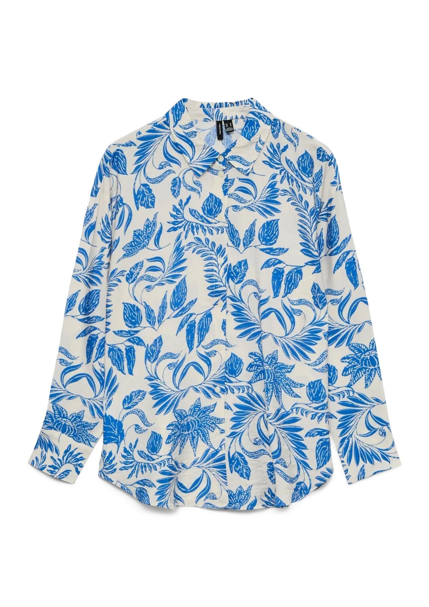Vero Moda Camicia Donna Josie Grigio Betulla Stampa Blake 10341587 Birch Blake VERO MODA 