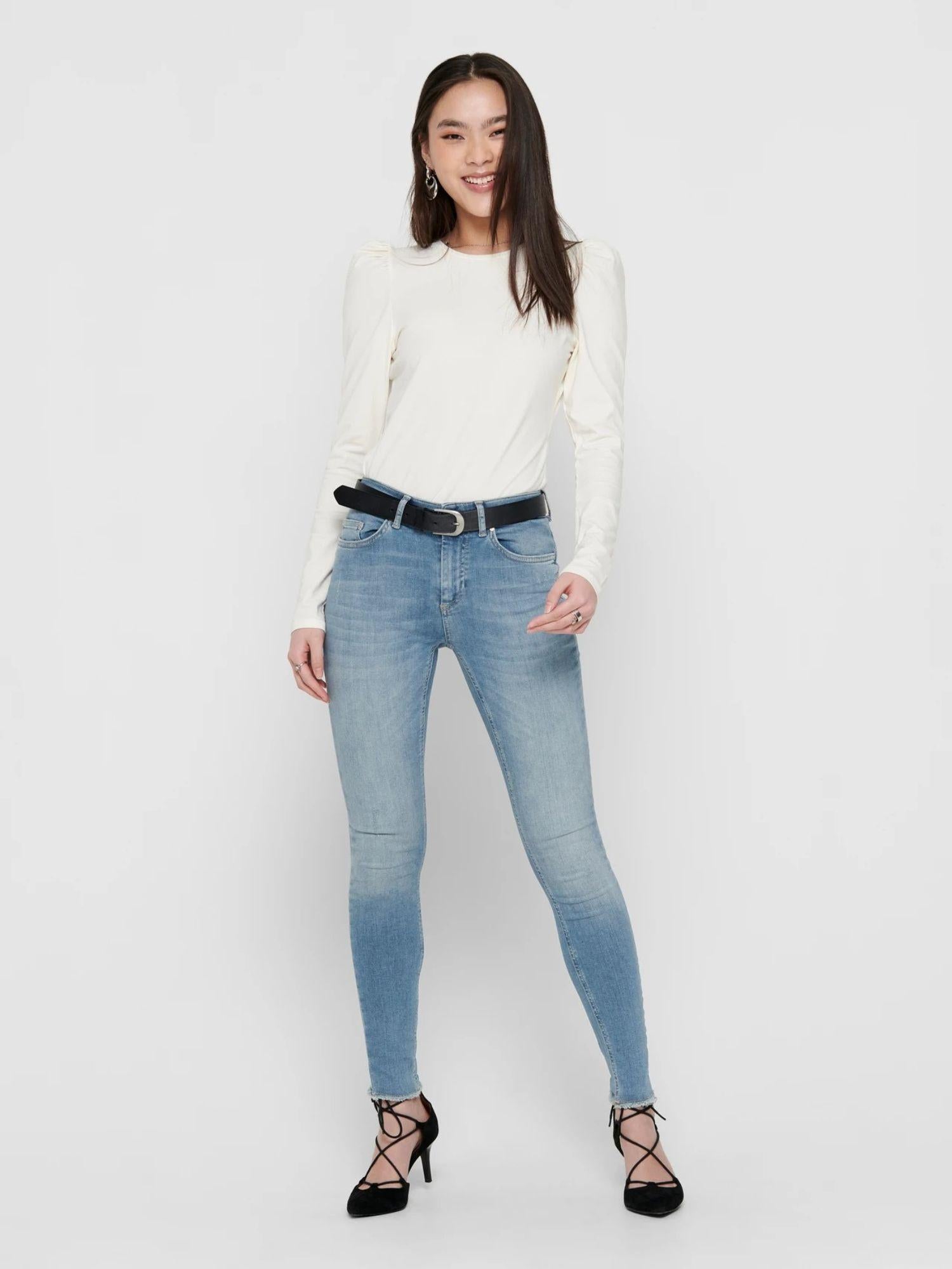 Only Jeans Donna Skinny Fit Light Blue Onlblush 15162363 Light Blue Denim ONLY 
