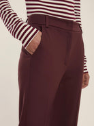 Emme Marella Pantalone dritto in jersey Donna Flare Bordeaux 2525786031200 002 EMME MARELLA 