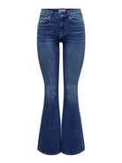 Only ONLREESE Jeans Flared Fit Donna Light Medium Blue Denim 15309845 Light Medium Blue Denim ONLY 